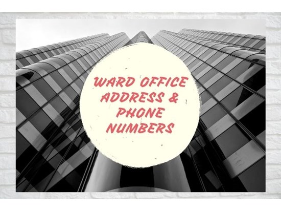 Ward Office Address / Phone - Tokyo, Kanagawa